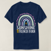 Zonneschijn en Franse hoorn Schattige Regenboog Gi T-shirt (Design voorkant)