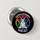 Zonneschijn en geluk voor alle Satan LGBTQ Pride Ronde Button 5,7 Cm (Voorkant /achterkant)