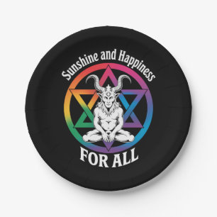 Zonneschijn en geluk voor alle Satan LGBTQ trots Papieren Bordje