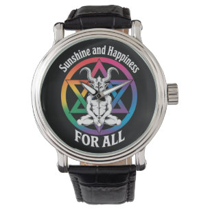 Zonneschijn en Geluk Voor Alle Satan LHBT Trots Horloge