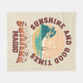 Zonneschijn en goede tijden - zomermagie fleece deken (Voorkant (Horizontaal))