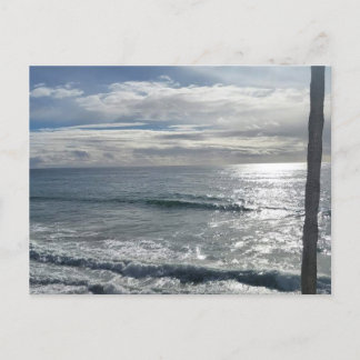 Zonneschijn en golven briefkaart
