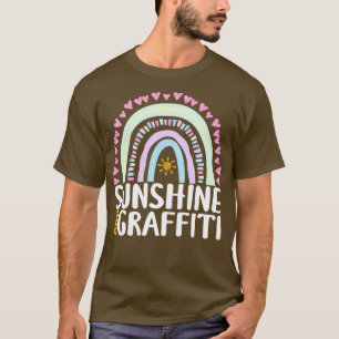 Zonneschijn en Graffiti Schattigee Regenboog Gift T-shirt