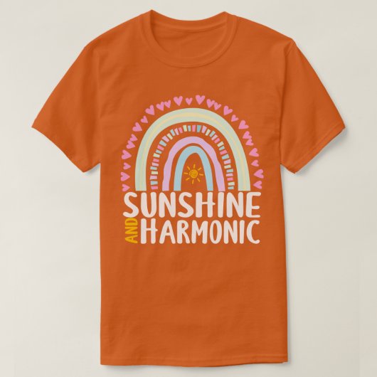 Zonneschijn en Harmonische Schattigee Regenboog Gi T-shirt (Design voorkant)