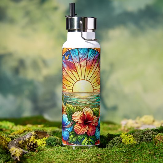 Zonneschijn en Hibiscus Tropical Waterfles (Buiten)