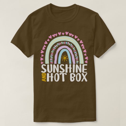 Zonneschijn en Hot Box Schattige Regenboog Gift vo T-shirt (Design voorkant)