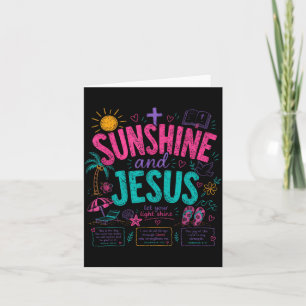 Zonneschijn En Jezus Laat Je Licht Schijnen Christ Kaart