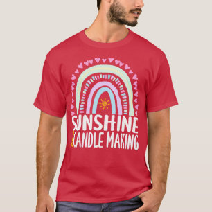 Zonneschijn en Kaars Maken Schattigee Regenboog Gi T-shirt