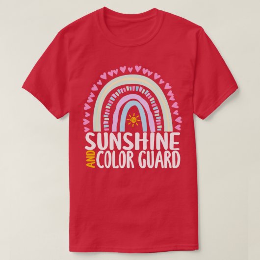 Zonneschijn en Kleurenwacht Leuke Regenboog Grafis T-shirt (Design voorkant)