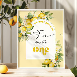 Zonneschijn en limonade citrus Favors nemen Eén Poster