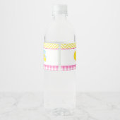 Zonneschijn en limonade roze en geel waterfles etiket (Achterkant)