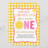 Zonneschijn en limonade zonneschijn uitnodiging vo (Voorkant / Achterkant)