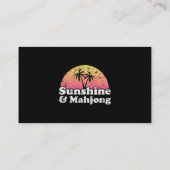 Zonneschijn en Mahjong Visitekaartje (Achterkant)