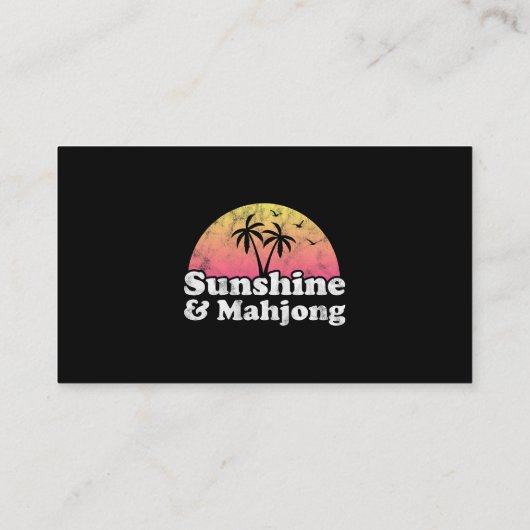 Zonneschijn en Mahjong Visitekaartje (Achterkant)