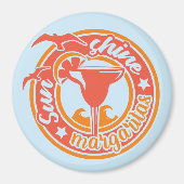 Zonneschijn en Margaritas Cruise Deur Magneet (Voorkant)
