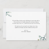 Zonneschijn en Pompoenen Herfst Bruiloft Bedankkaart (Achterkant)