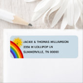 Zonneschijn en Rainbows Adreslabel Etiket (Insitu)