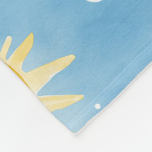 Zonneschijn en regenbogen fleece deken (Hoek)