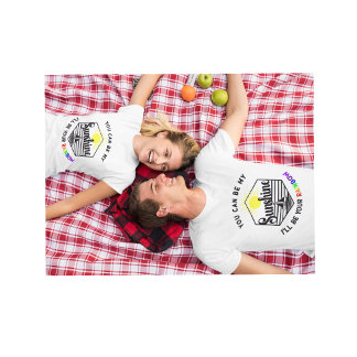 Zonneschijn en regenboogliefde t-shirt