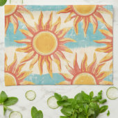 Zonneschijn en strepen theedoek (Gevouwen)