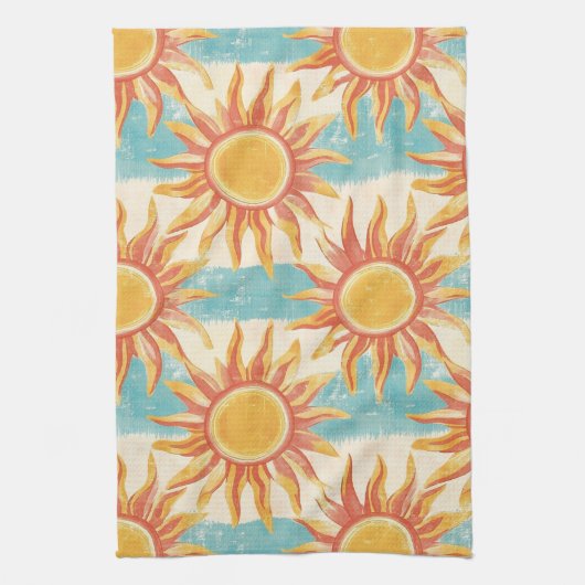 Zonneschijn en strepen theedoek (Verticaal)