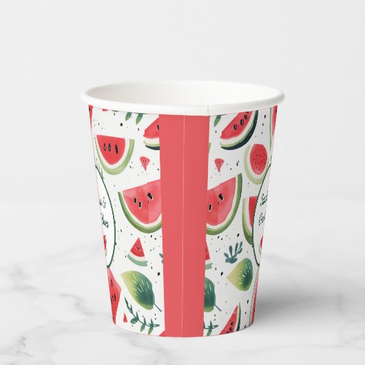 Zonneschijn en watermeloen papieren bekers (Rechts)