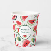 Zonneschijn en watermeloen papieren bekers (Voorkant)