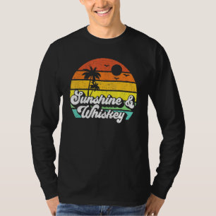 Zonneschijn En Whisky Retro Vakantie Zomer Citaat T-shirt