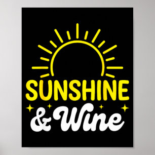 Zonneschijn en wijn zomer buiten  poster
