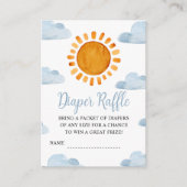 Zonneschijn en Wolken Luierrafel Informatiekaartje (Voorkant)