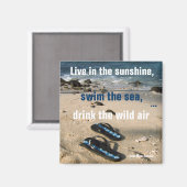 Zonneschijn en Zee Lifetime Goals Magneet (Voorkant / Achterkant)