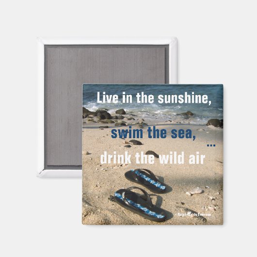 Zonneschijn en Zee Lifetime Goals Magneet (Voorkant / Achterkant)