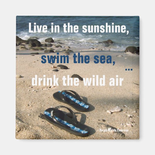 Zonneschijn en Zee Lifetime Goals Magneet (Voorkant)