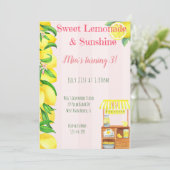 Zonneschijn en Zoete limonade Stand Meisjes Verjaa Kaart (Staand voorkant)