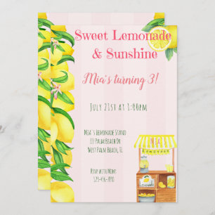 Zonneschijn en Zoete limonade Stand Meisjes Verjaa Kaart