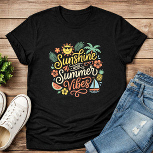 Zonneschijn en zomerse sfeer Cute Tropisch Strand T-shirt