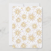 Zonneschijn en zon Baby shower Kaart (Achterkant)