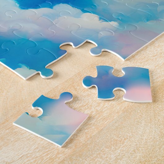 Zonneschijn engel vrouw hemel kleurrijk mooi legpuzzel (Zijkant)