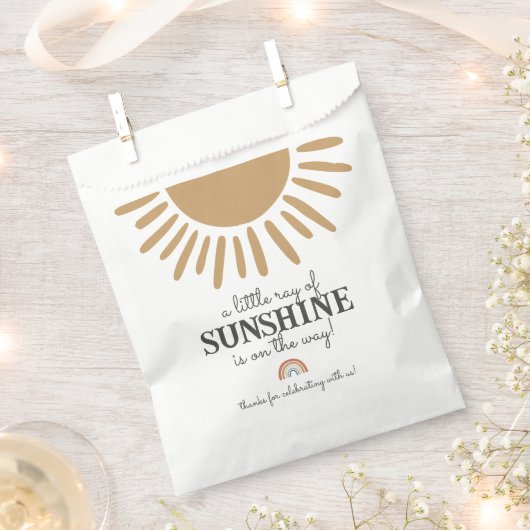 Zonneschijn Favorietas voor baby shower of Verjaar Bedankzakje (Geknipt)