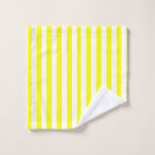 Zonneschijn Geel en Wit Gestreept Bad Handdoek (Wasdoekje)