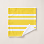 Zonneschijn Geel en Witte Strepen Bad Handdoek (Wasdoekje)