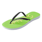 Zonneschijn geel groen teenslippers (Schuin)