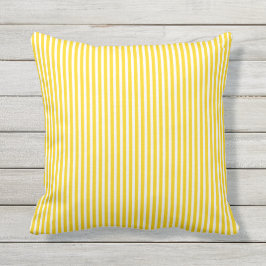 Zonneschijn Geel Outdoor Kussens - Oxford Stripe