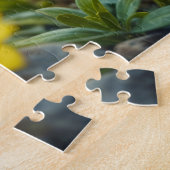 Zonneschijn geel pluizige kip blauw - eyed bird legpuzzel (Zijkant)