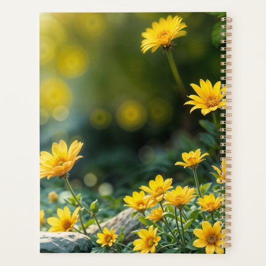 Zonneschijn geel pluizige kip blauw - eyed bird planner (Achterkant)