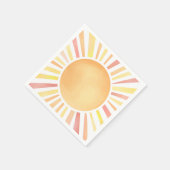 Zonneschijn Geel Sinaasappel Zon Servet (Hoek)