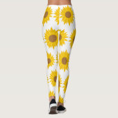 Zonneschijn Geel Zonnebloem Bloemen Leggings (Achterkant)