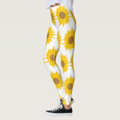 Zonneschijn Geel Zonnebloem Bloemen Leggings (Links)