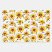 Zonneschijn Geel Zonnebloemen Wrapping Paper Sheet (Voorkant)