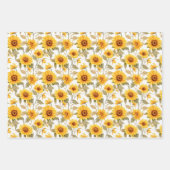 Zonneschijn Geel Zonnebloemen Wrapping Paper Sheet (Voorkant 3)